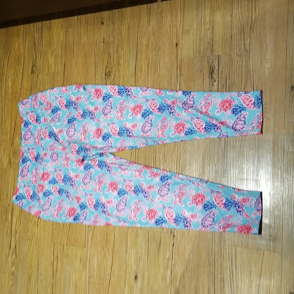 Simply Southern whimsical turtle leggings w/side pockets NWOTS sz L.